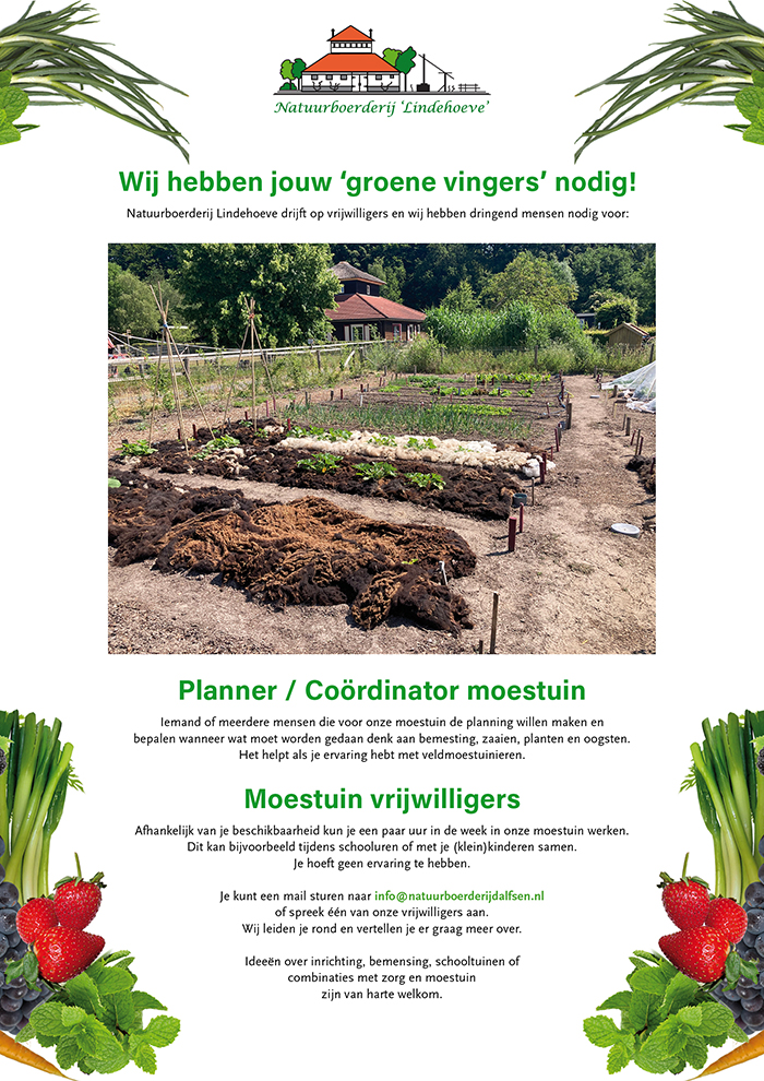 Moestuin vrijwilligers gezocht!